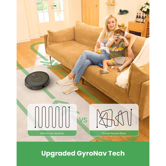 Робот-пилосос Vactidy Nimble T8 2-в-1 з функцією миття, 3000Pa, чорний
