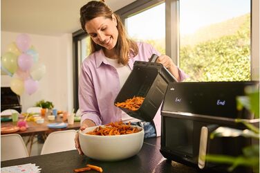 Фритюрниця електрична Braun TwinCook 3 TD3030IBK 10л (8л + 2л) з двома камерами, 8 програм, чорна, без PFAS