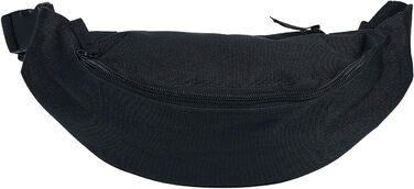 Чорна поясна сумка BagBase Unisex з поліестеру, 100% Polyester Basics, для повсякденного носіння, фестивалів та стилю Streetwear