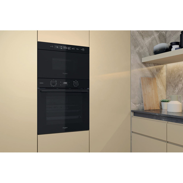 Вбудована мікрохвильова піч Whirlpool MBNA920B, чорна, 750 Вт, 22 л, з грилем