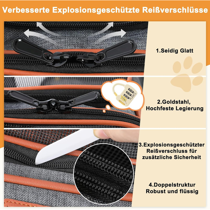 Транспортна сумка Demigreat для котів та собак до 7 кг, дихаюча переноска для середніх та маленьких котів та собак, сумка-переноска для тварин M (42x22x25CM) (L (50x28x30CM), темно-сірий)