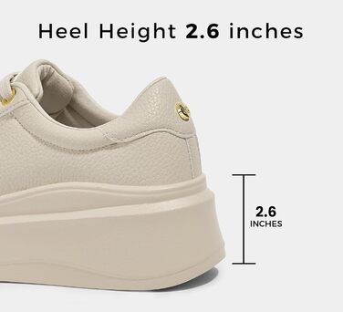Жіночі кросівки на платформі LUCKY STEP, стильні кеди, класичні повсякденні туфлі, штучна шкіра, зручне взуття на кожен день (Бежевий, 37 EU)