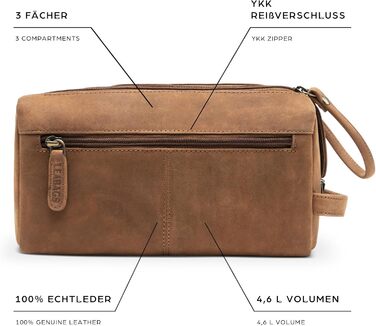 LEABAGS Преміум дорожній косметичний набір для жінок та чоловіків | Культова сумка | Великий валіза для косметики | Palm Bay Fox