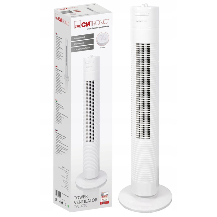Колонний вентилятор Clatronic TVL 3770, білий