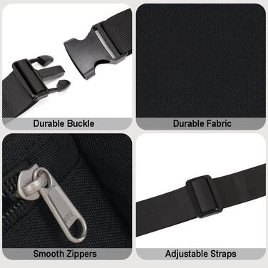 Чоловіча/Жіноча поясна сумка-шоппер (бананка) для спорту, подорожей та активного відпочинку (чорна)