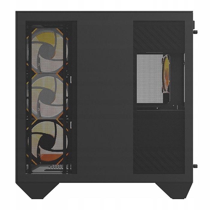 Корпус для ПК DarkFlash DY470 ATX Cube Case, 4 вентилятори ARGB, з ручкою