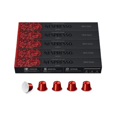 Nespresso Ispirazione Napoli: 50 капсул кави, темне обсмаження, сумісні з Nespresso Original