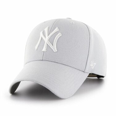 Кепка бейсболка New York Yankees MVP MLB регульована, срібляста (31)