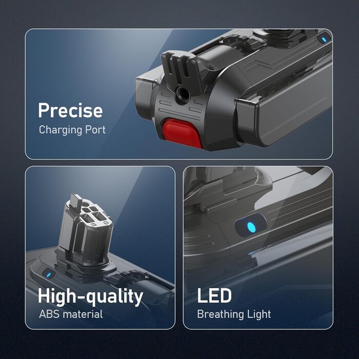 Акумулятор Keenstone V8 8000mAh для Dyson SV10 V8 Absolute Animal Motorhead Fluffy Slim Fluffy Total Clean Extra (V11 8.0Ah) з 3 фільтрами