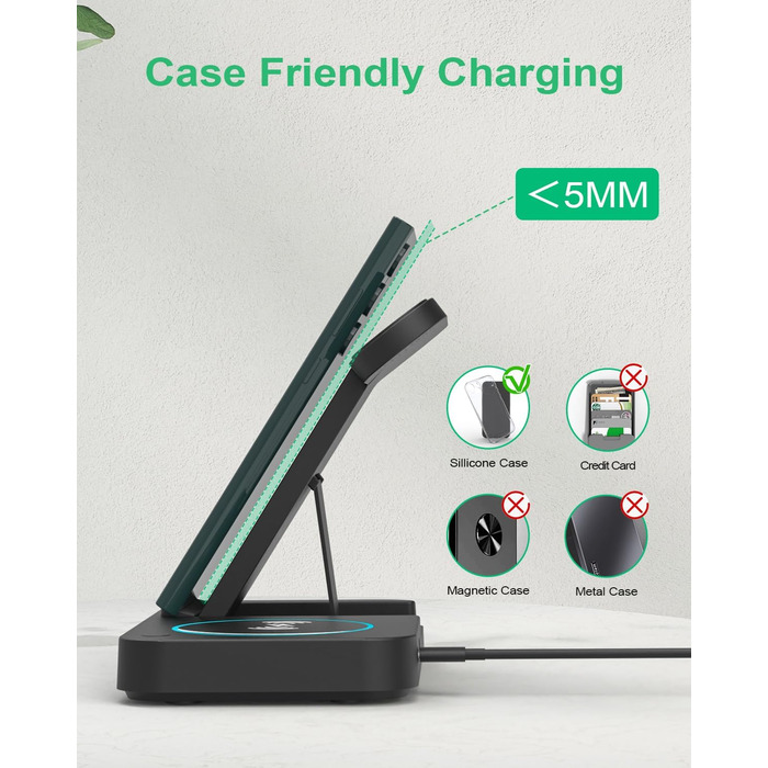 Бездротова зарядка 3-в-1 для Samsung Galaxy: годинники, смартфони, навушники