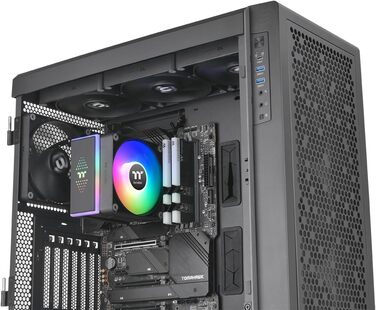 Thermaltake ASTRIA 400 ARGB - Кулер CPU з RGB підсвічуванням, 120 мм, тихий, для Intel LGA1851/1700, AMD AM5/AM4
