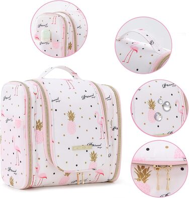 Косметичка-органайзер Lychii для подорожей, водонепроникна, рожева