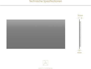 Дзеркало для ванної кімнати Artforma з підсвічуванням, 120x70 см, без рами, сучасний дизайн, виготовлення на замовлення