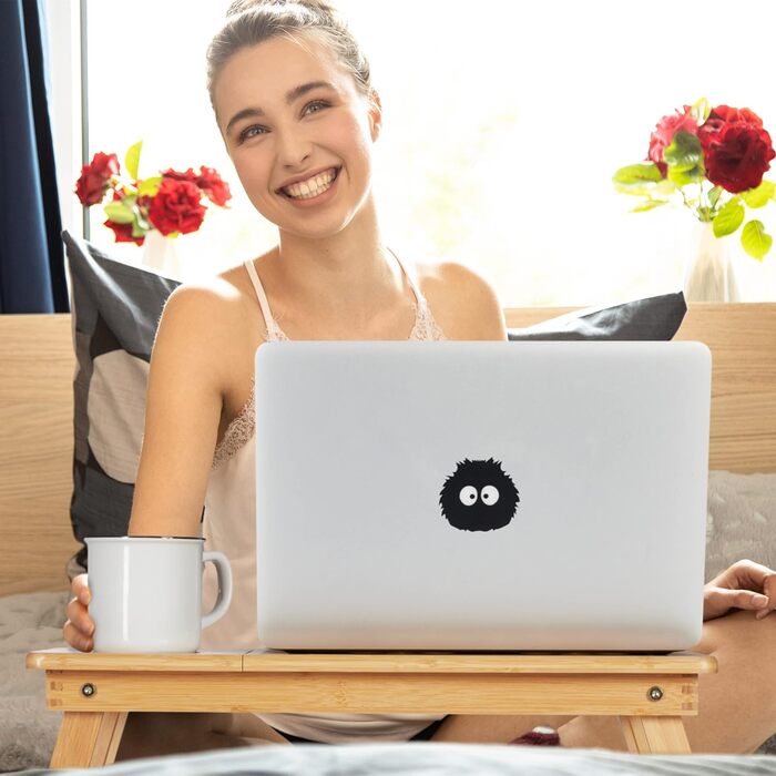 Столик для ноутбука Relaxdays, бамбуковий, регульований, з вентиляцією та ящиком, 1 шт.