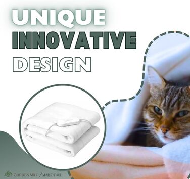 Електрична ковдра Marco Paul з підігрівом, велика флісова ковдра, терапія теплом, для зняття болю в спині, для дивана (сірий фліс)