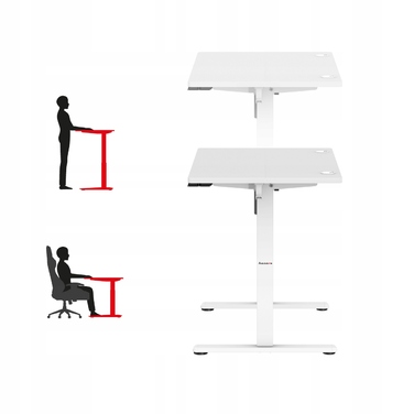 Електричний стіл для роботи 100 см Huzaro Hero 7.9 White з плавним регулюванням висоти