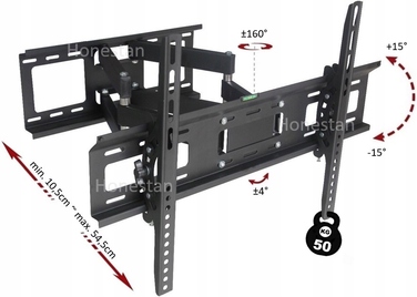 Поворотний кронштейн для телевізора Panasonic TX-P50G20E, настінне навісне кріплення з вилітом