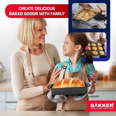 Набір форм для випічки Bakken 10 штук з антипригарним покриттям, карбонова сталь, PFOA та PTFE-free