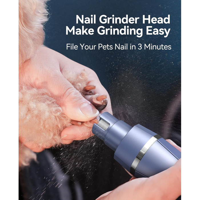 Набір для догляду за шерстю собак Oneisall 4-в-1: триммер, шліфувальник нігтів, IPX7, бездротовий, для собак та котів