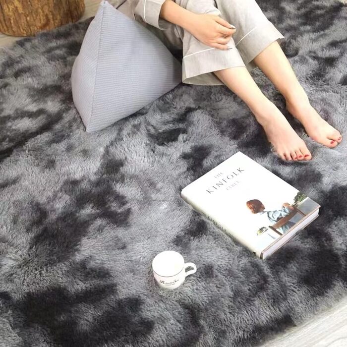 OYIMUA High-Pile Rug 120×160 cm Beige, Modern Fluffy Rug Living Room, Children's Room, Decoration, Bedroom, Hallway, Runner, Outdoor Rug, Faux Fur Rug, Shaggy, Solid Color, Bed Runner Beige 120 x 160 cm