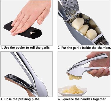 Набір з 3 шт. прес для часнику FlyHigh Premium 2.0 з нержавіючої сталі - міцний та стабільний (нова версія 2025)