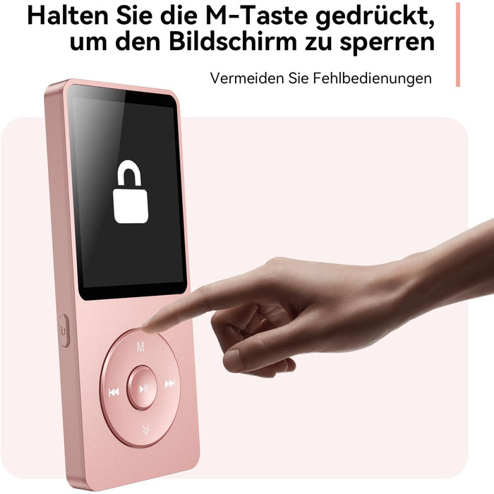 MP3 плеєр AGPTEK 64GB Bluetooth 5.3, Радіо, 1.8