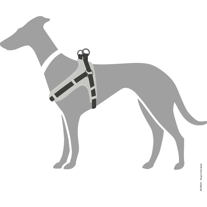 Нашийник для собак HUNTER Vario Quick з неопрену, чорний/сірий, S, регульований, світловідбиваючий