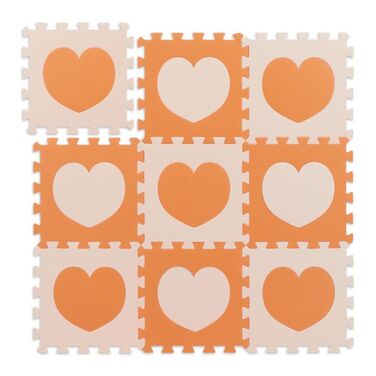 Relaxdays 18-Piece Puzzle Mat Heart