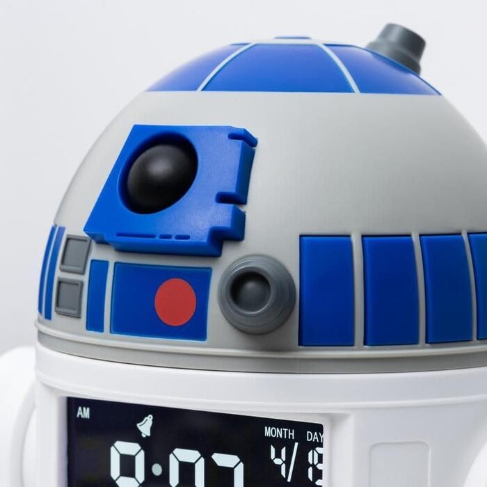 R2D2 Alarm Clock - Officially Licensed Star Wars Merchandise, with R2D2 sounds, perfect decoration for Star Wars fans with an alarm timer, powered by USB