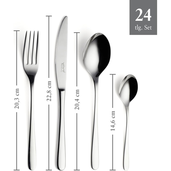 V & B Group New Fresh 24-Piece Cutlery Set