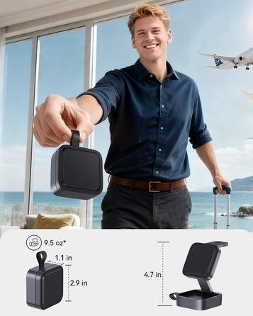 База для зарядки 3-в-1 для Apple: магнітна складна бездротова зарядка з MagSafe для iPhone 17/16/15/14/13/12, Apple Watch та AirPods Pro/4/3/2, чорний