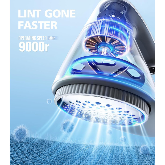 Електричний видалення ворсу POPCHOSE: бездротовий прилад для одягу з 2 лезами, USB-зарядка