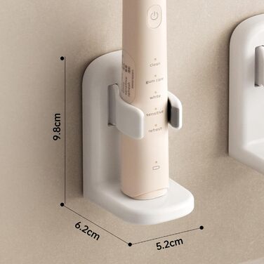 Електрична підставка для зубних щіток Toski (2 шт.), кріплення на стіну без свердління, для електричних зубних щіток, білий