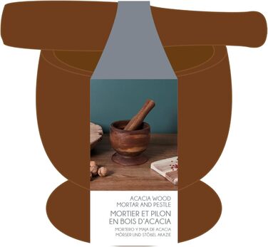 Морта та ступка з акації, 12 см - HOME DECO FACTORY