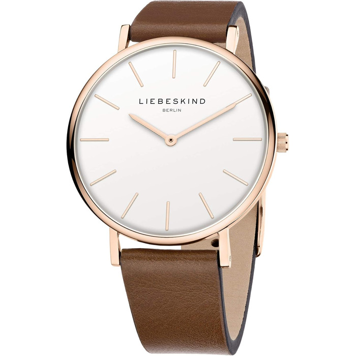 Жіночий годинник Liebeskind Berlin – 38 мм, кварцовий, з шкіряним ремінцем, водостійкий 5ATM, стильний та повсякденний. Елегантний дизайн з нержавіючої сталі.