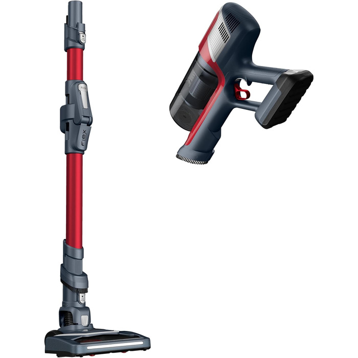 Rowenta RH6471 X-Pert 6.60 Cordless Stick Vacuum | Lightweight | Pet Accessories | LED Display | Flex Joint | 100W | Removable Battery | All Floor Types | Up to 45 Min. Runtime | 2-in-1 Wall Mount | Pet Hair | Flex Joint
