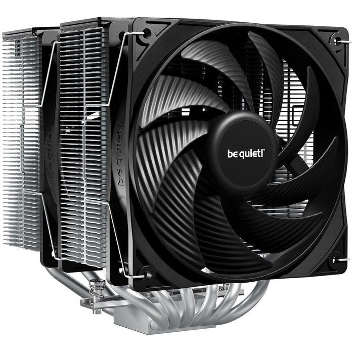 be quiet! Pure Rock Pro 3 Silver - Повітряний кулер для ПК з 4 тепловими трубами та вентилятором Pure Wings 3 120mm