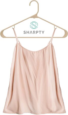 Плечики для одягу Sharpty з пластику (50 шт.) – для шафи, пальто, сорочок, міцні, економія місця, бежевий, 60 см