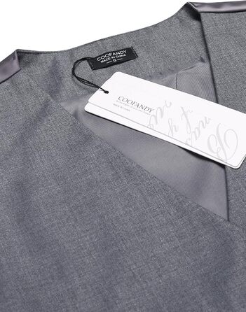 Костюмний жилет чоловічий COOFANDY, V-подібний виріз, Slim Fit, сірий (M)