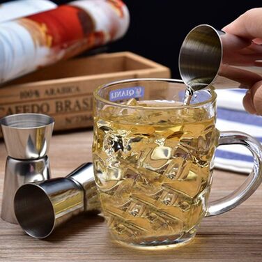 Набір барного аксесуару: ложки для змішування (3 шт.), мірні склянки (3 шт.), барні склянки, ложка для коктейлів з виделкою (25.4 см)