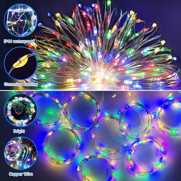 Льодосвітна завіса 3Mx3M з 300 LED, USB, 8 режимів, пульт, таймер, вологостійка, для декору вечірок, свят, спальні (біла, кольорова)