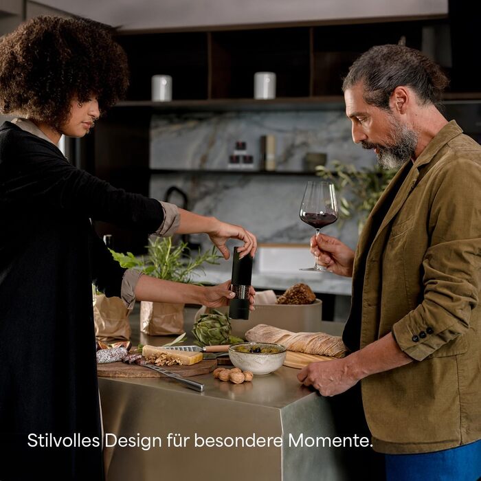 Набір для солі та перцю Lars Nysøm ручний з регульованим керамічним жорном | Набір з 2 шт. | Нержавіюча сталь | Дизайн