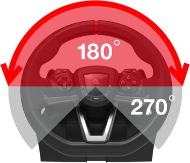 HORI RWA Racing Wheel Apex для PS5, PS4 та PC - офіційно ліцензований аксесуар Sony