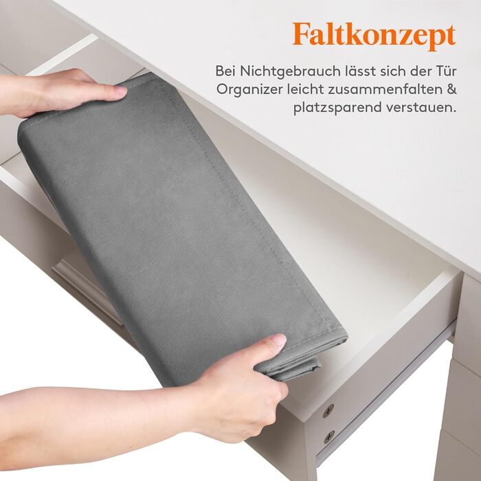 Органайзер для підвішування Lifewit Türorganizer з 5 полицями та 4 кишенями, сірий (1 шт.)