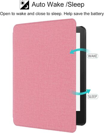 Чохол для Kindle Paperwhite 11th Gen (M2L3EK/M2L4EK) – рожевий, Kunstleder, Auto Sleep/Wake