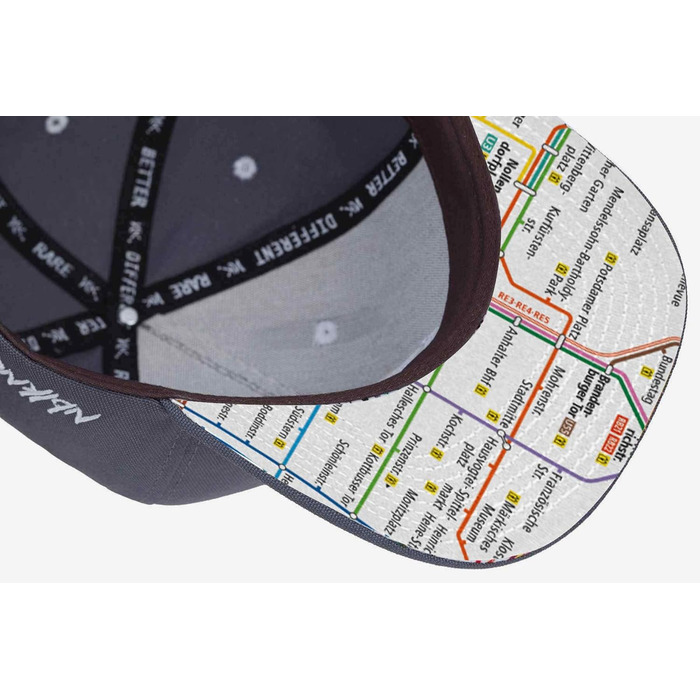 Кепка Nebelkind Snapback Berlin сіра, унісекс, регульована, висока якість, streetwear, бейсболка з прямим козирком