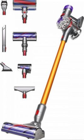 Бездротовий пилосос Dyson V8 Absolute: потужність 130 AW, до 40 хв роботи, технологія Motorbar проти заплутування волосся, видаляє шерсть тварин