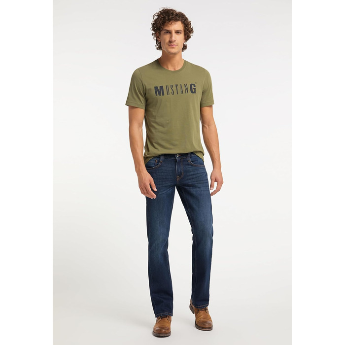 Джинси чоловічі MUSTANG Oregon Bootcut, стрейч, темно-сині (30-44, 34L), Denim