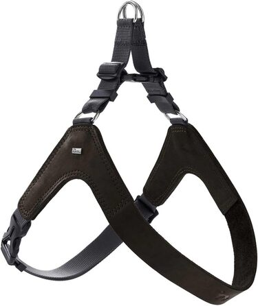 Нашийник для собак HUNTER DIMARO, чорний, з м'якої та міцної шкіри, регульований, для цуценят та собак, що бояться намордників, розмір L