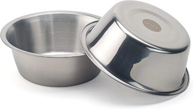 Яська - високоякісний миска для собак з нержавіючої сталі, миска для корму та води, придатна для миття в посудомийній машині, годівниця (1x S / 0,9 л / 17,5 см)